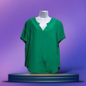Anne Klein Green Blouse - Blouses/Tops, Size L for Women